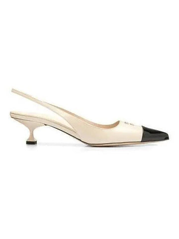 Women s Patent Leather Pumps Heel Beige 5I899D ZHV - MIU MIU - BALAAN 1