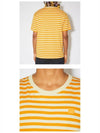 Striped Logo Short Sleeve T-Shirt Yellow - ACNE STUDIOS - BALAAN 6