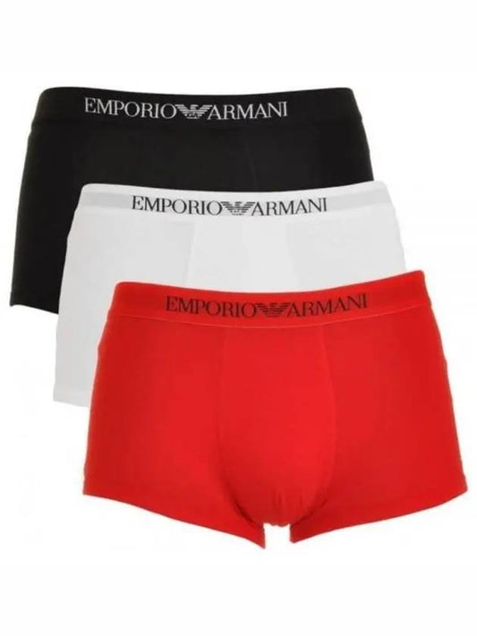 Men's Basic Pure Cotton Briefs 3 Pack - EMPORIO ARMANI - BALAAN.