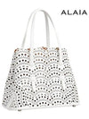 Mina 25 Wave Lux Calfskin Tote Bag White - ALAIA - BALAAN 4