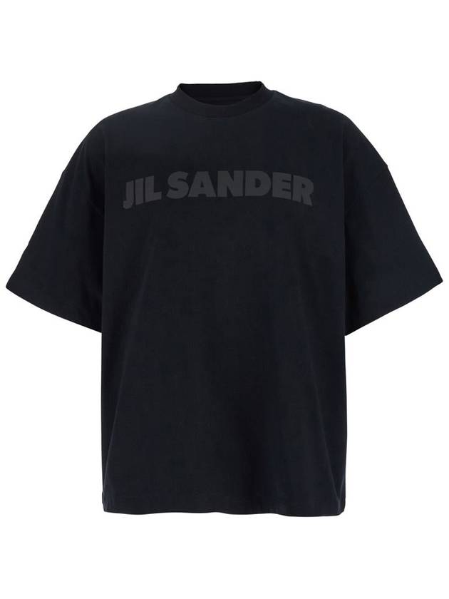 Logo Print Short Sleeve T-Shirt Black - JIL SANDER - BALAAN 2