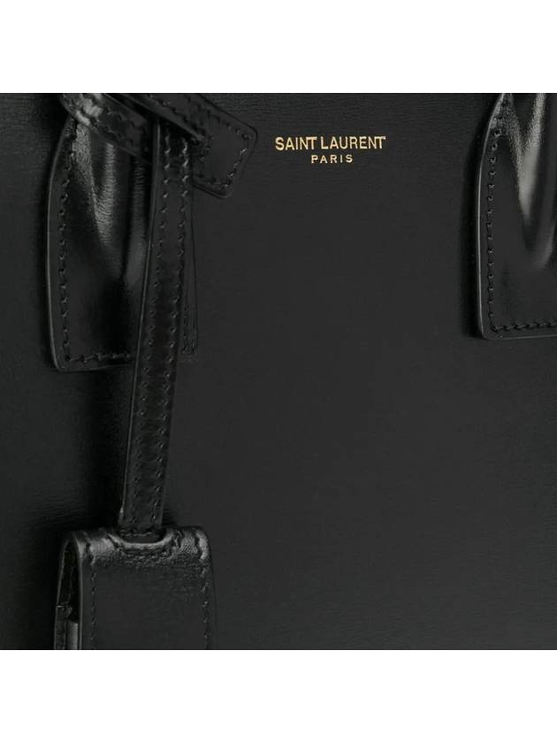 Sac De Jour Small Smooth Leather Baby Tote Bag Black - SAINT LAURENT - BALAAN 5