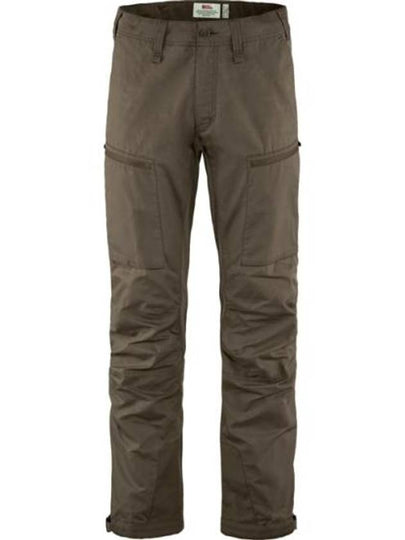 Men's Long Abisko Light Trekking Track Pants Dark Olive - FJALL RAVEN - BALAAN 2