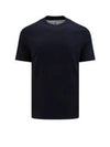 Crew Neck Short Sleeve T-Shirt Navy - BRUNELLO CUCINELLI - BALAAN 2