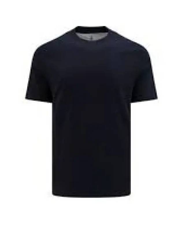 Crew Neck Short Sleeve T-Shirt Navy - BRUNELLO CUCINELLI - BALAAN 2