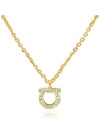 Gancini Crystal Necklace Gold - SALVATORE FERRAGAMO - BALAAN 4