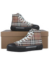 Vintage Check Stripe Logo High Top Sneakers Brown - BURBERRY - BALAAN 10