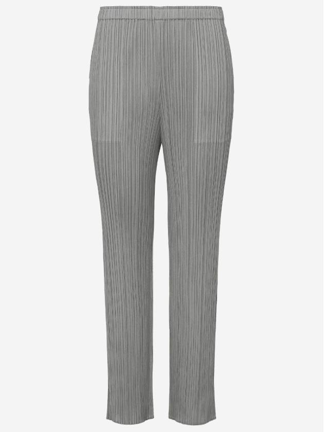 Pleats Basic Cropped Pants Grey - ISSEY MIYAKE - BALAAN 2