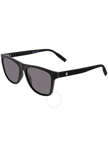 Montblanc Grey Square Men's Sunglasses MB0062S 001 56 - MONTBLANC - BALAAN 1