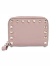 ROCKSTUD LEATHER SMALL ZIPUP WALLET - VALENTINO - BALAAN 1