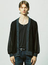 Grunge fishernet knit cardigan black - S SY - BALAAN 2