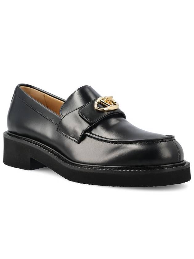 V Logo Locker Loafers Black - VALENTINO - BALAAN 3