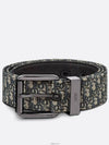 Micro Oblique Jacquard Belt Black Beige - DIOR - BALAAN 3