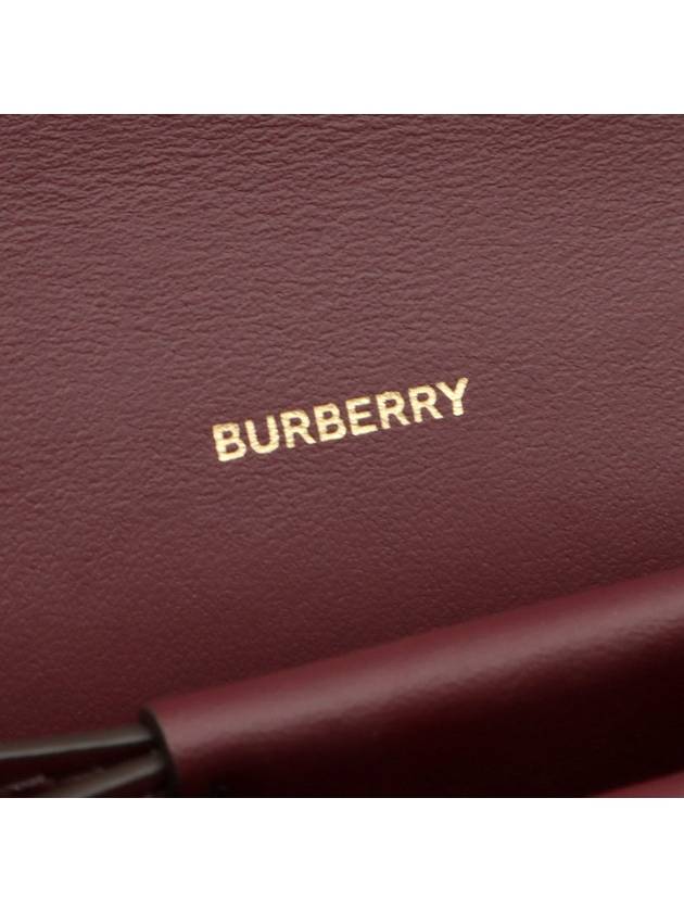 Burgundy leather Hazelmere lettering logo print mini cross bag 80463101 - BURBERRY - BALAAN 9