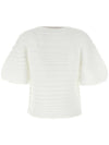 Mushroom knit short sleeve t shirt white - ISSEY MIYAKE - BALAAN 1