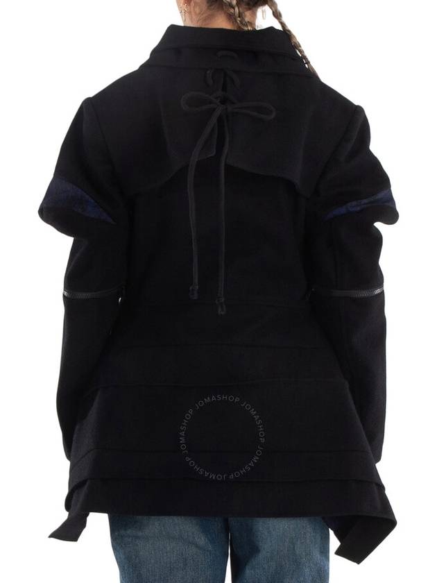 Yohji Yamamoto Black Backside Lace-Up Asymmetric Jacket, Brand Size 1 (Small) - YOHJI YAMAMOTO - BALAAN 3