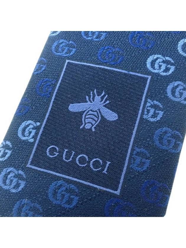 GG Logo Pattern Tie Blue - GUCCI - BALAAN 4