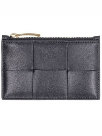 Intrecciato Zipper Card Wallet Black - BOTTEGA VENETA - BALAAN 2