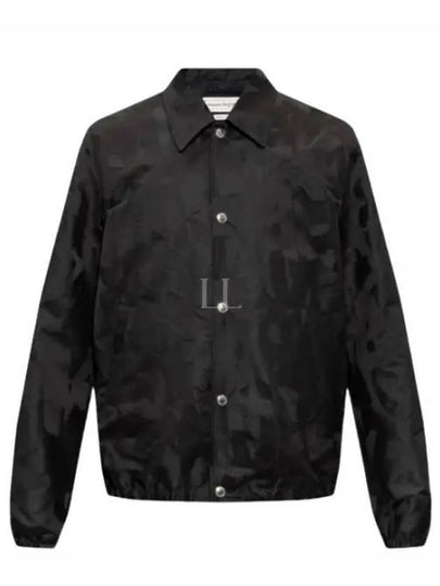 Logo Detailed Buttoned Jacket Black - ALEXANDER MCQUEEN - BALAAN 2