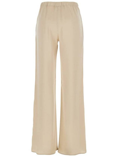 'Rapolano' Beige Pants With Elastic Waist And Wide Leg In Silk Blend Woman - ANTONELLI - BALAAN 2