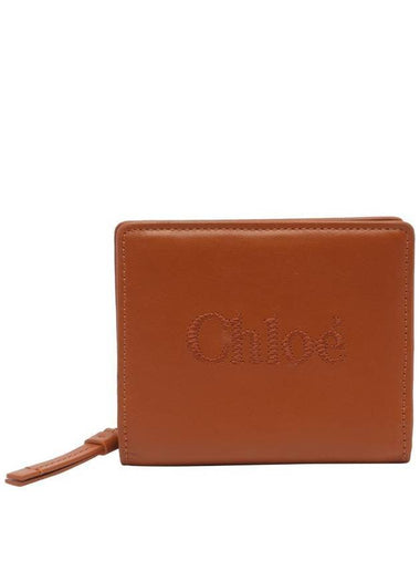 Sense Soft Leather Half Wallet Brown - CHLOE - BALAAN 1