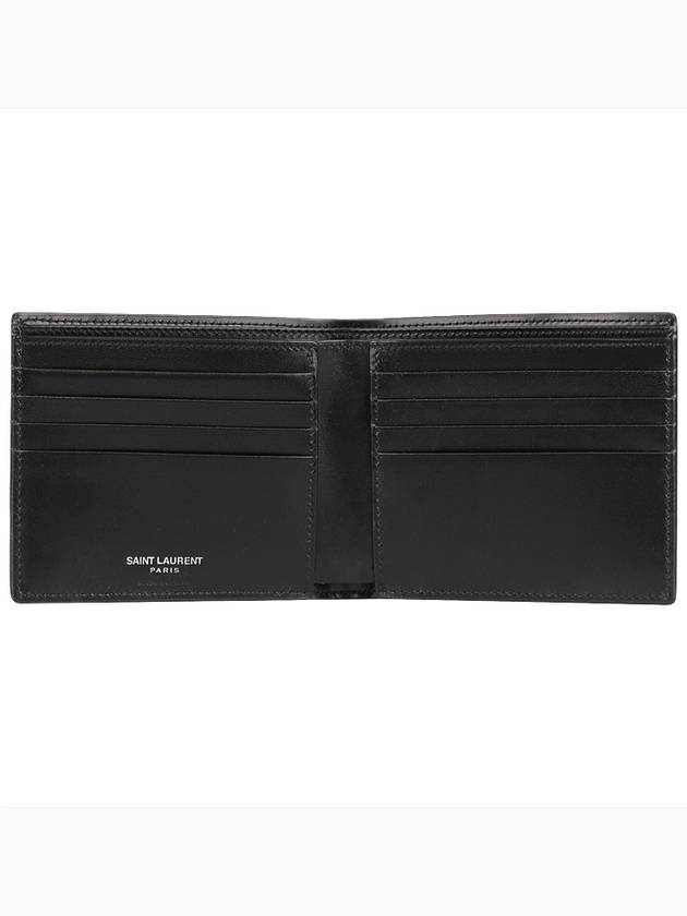 Tiny Cassandre East West Wallet in Matte Leather Black - SAINT LAURENT - BALAAN 5