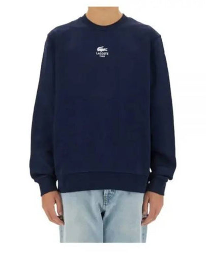 Unbrush Fleece Sweatshirt Navy Blue - LACOSTE - BALAAN 2