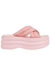 GG Platform Padded Nylon Slide Sandals Light Pink - GUCCI - BALAAN 1