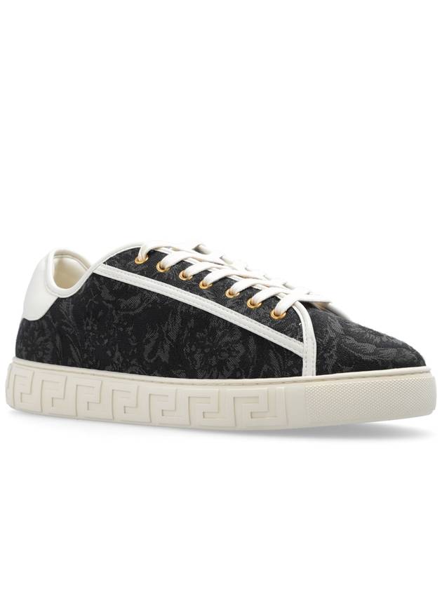 Barocco Greca Low Top Sneakers Black - VERSACE - BALAAN 5