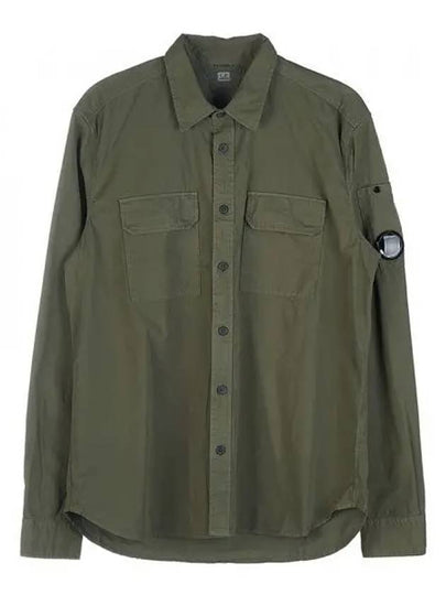 Gabardine Long Sleeve Shirt Bronze Green - CP COMPANY - BALAAN 2