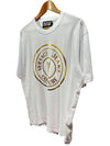 Jeans V Emblem Logo Short Sleeve T-Shirt White - VERSACE - BALAAN 3