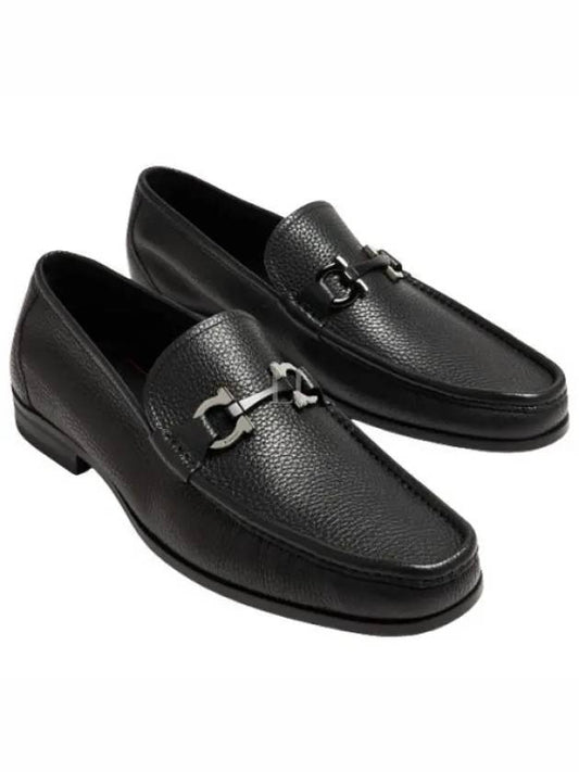 Gancini Suede Moccasin Loafers Black - SALVATORE FERRAGAMO - BALAAN 2