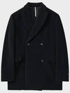 Wool Twill Double Breasted Jacket Black - NOIRER FOR WOMEN - BALAAN 3