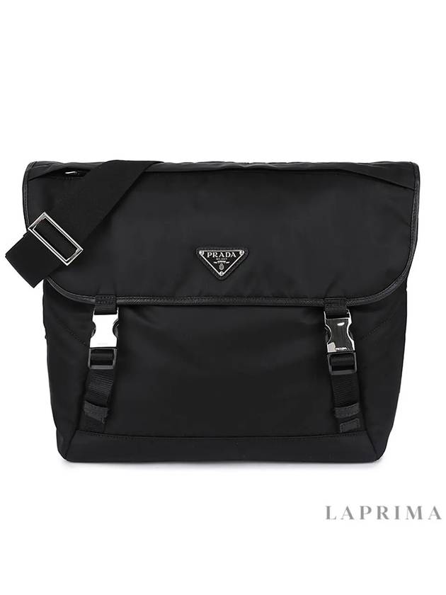 Re-Nylon Saffiano Shoulder Bag Black - PRADA - BALAAN 9