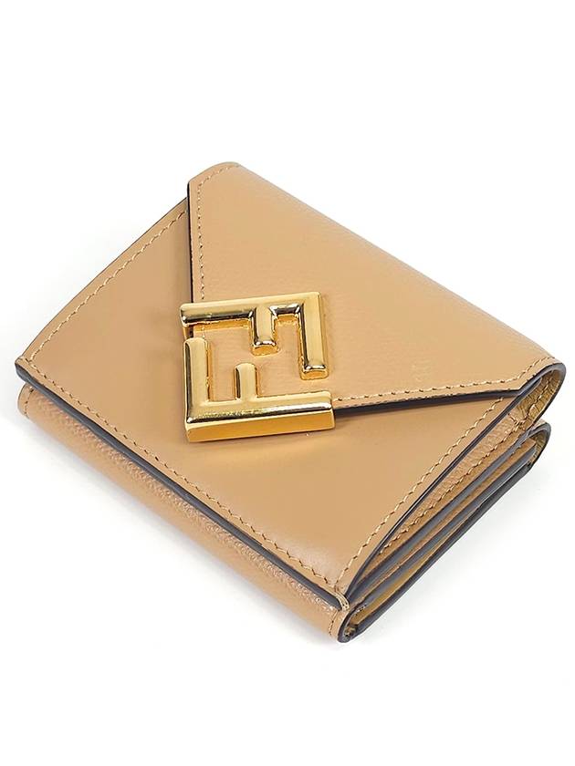 8M0480 FF diamond gold plated logo 3 fold bifold wallet - FENDI - BALAAN 2