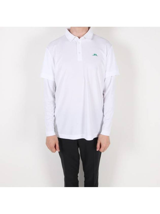 Men's Liam Regular Fit Long Sleeve PK Shirt White - J.LINDEBERG - BALAAN 2