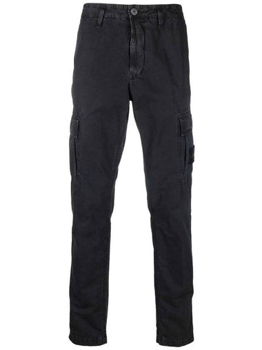 Men's Wappen Patch Slim Cargo Straight Pants Grey - STONE ISLAND - BALAAN 1