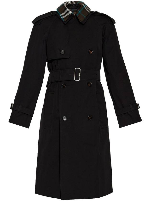 Detachable Collar Trench Coat Black - BURBERRY - BALAAN 2