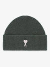 Logo Patch Knit Beanie Antique Clay - AMI - BALAAN 2