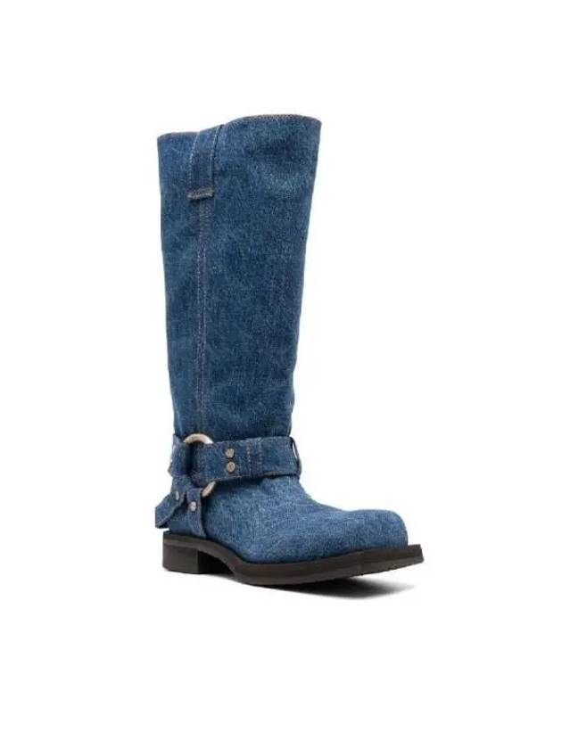 Buckle Denim Long Boots Blue - ACNE STUDIOS - BALAAN 3