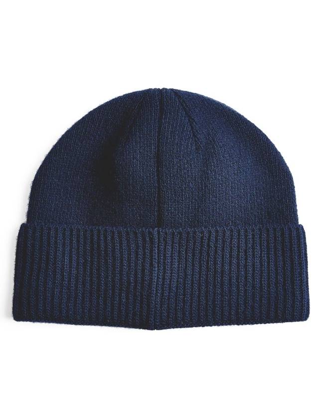 Le Bonnet Grosgrain Logo Patch Beanie Navy - JACQUEMUS - BALAAN 7