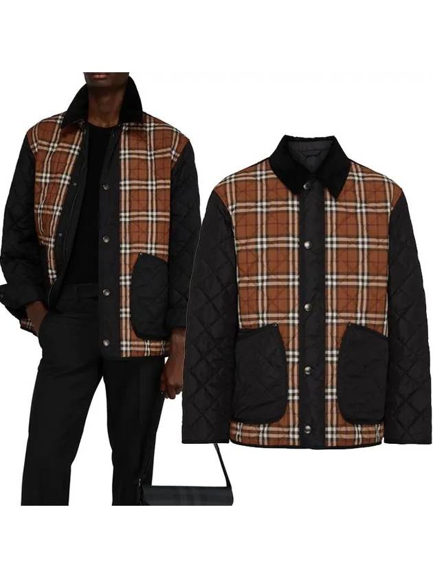 Vintage Check Quilted Jacket Brown - BURBERRY - BALAAN 2