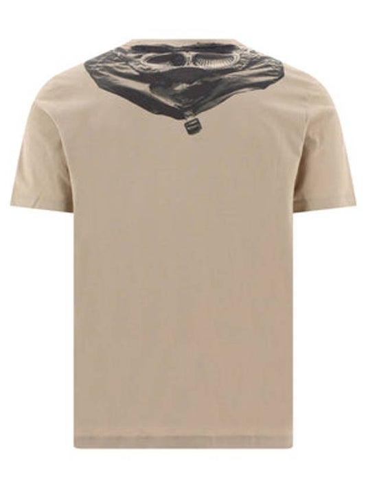 Goggle Bag Print Short Sleeve T-Shirt Beige - CP COMPANY - BALAAN 1