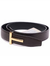 Men's T-Line Reversible Leather Belt Black Brown - TOM FORD - BALAAN 4