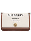 Buberry Mini Horseferry Print Canvas Leather Note Crossbody Bag Natural Tan - BURBERRY - BALAAN 3