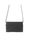 Intrecciato Leather Shoulder Bag Black - BOTTEGA VENETA - BALAAN 2