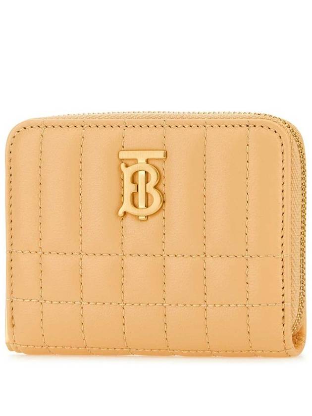 Lola Quilted Zip Around Half Wallet Light Beige - BURBERRY - BALAAN 3