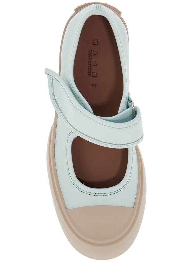 Nappa Leather Mary Jane Low Top Sneakers Mint - MARNI - BALAAN 3