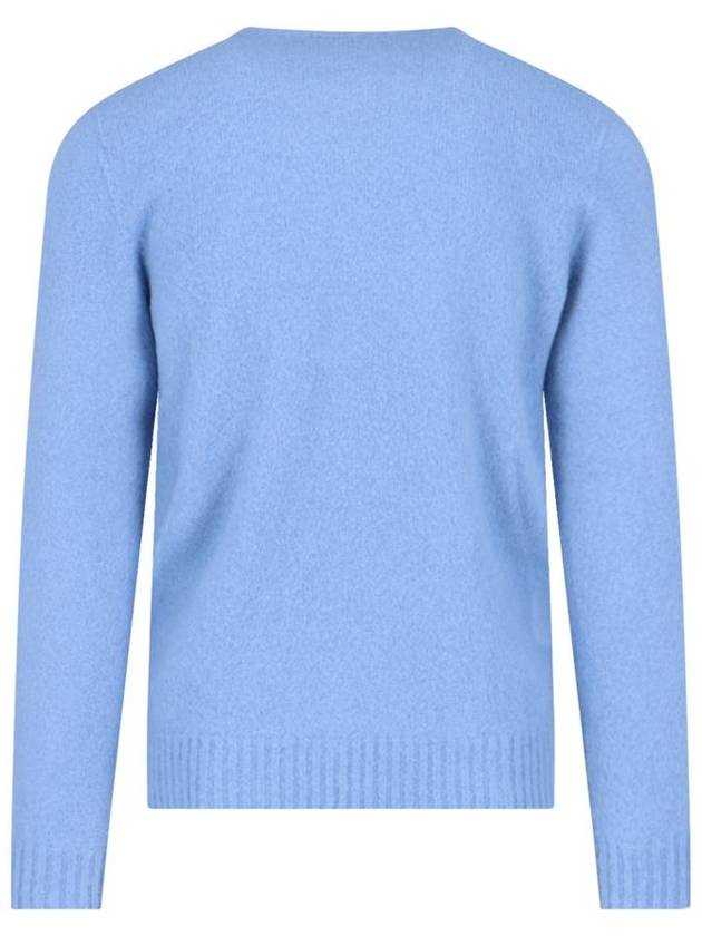 Men s Crew Neck Wool Knit Top Blue - DRUMOHR - BALAAN 3