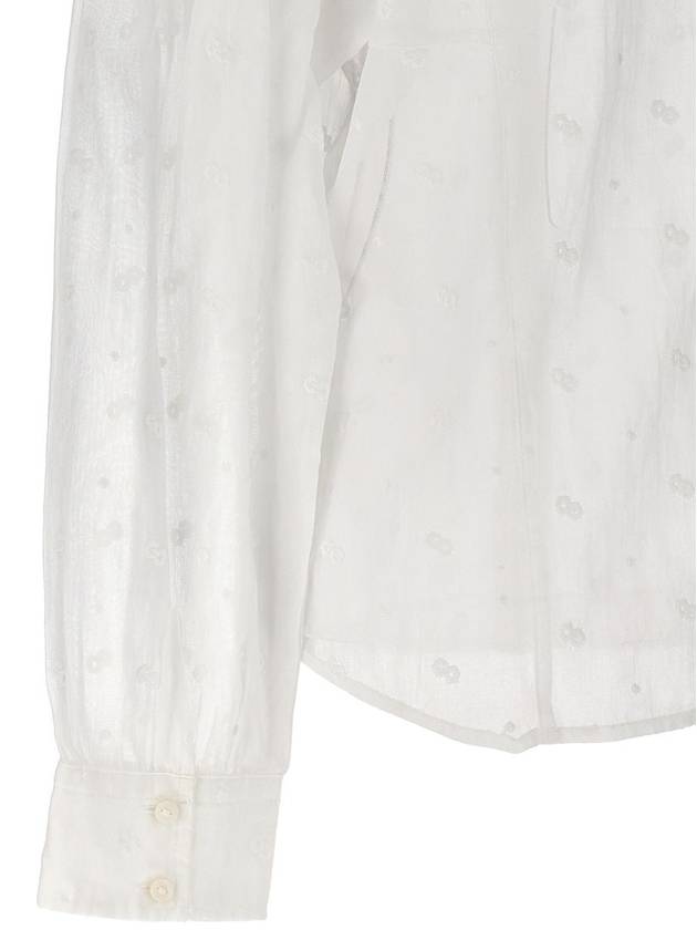 Terzali Cotton Shirt White - ISABEL MARANT ETOILE - BALAAN 4